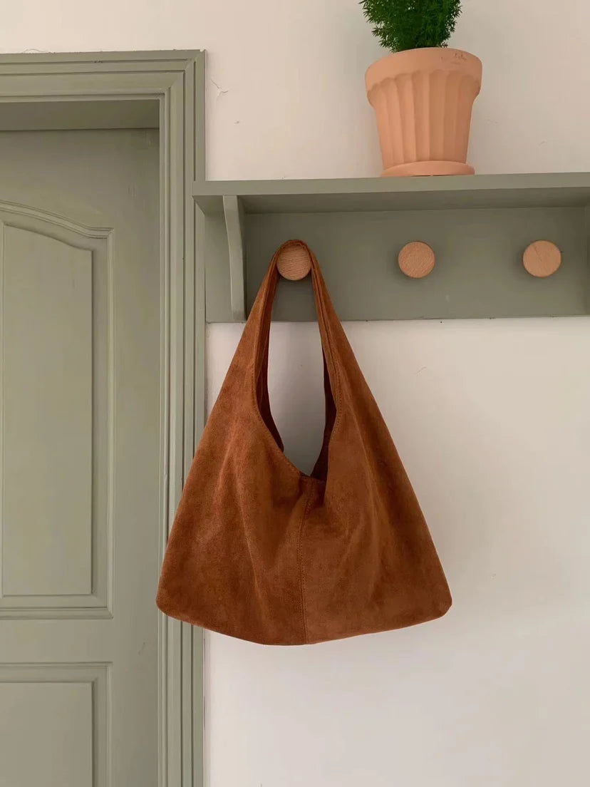 vintage faux suede hobos women shoulder bags