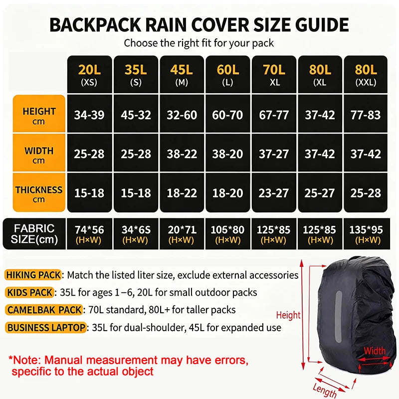 Waterproof Backpack Cover Ravel Safety Outdoor