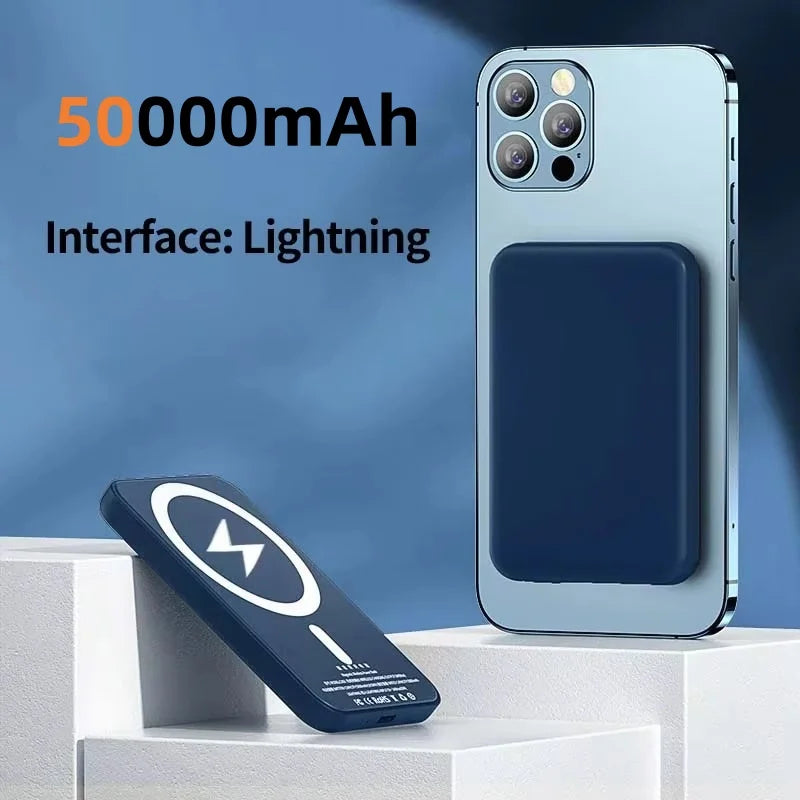 50000mAh Magnetic Power Bank Wireless PD 22.5W Fast Charger iPhone 17 16 15 14