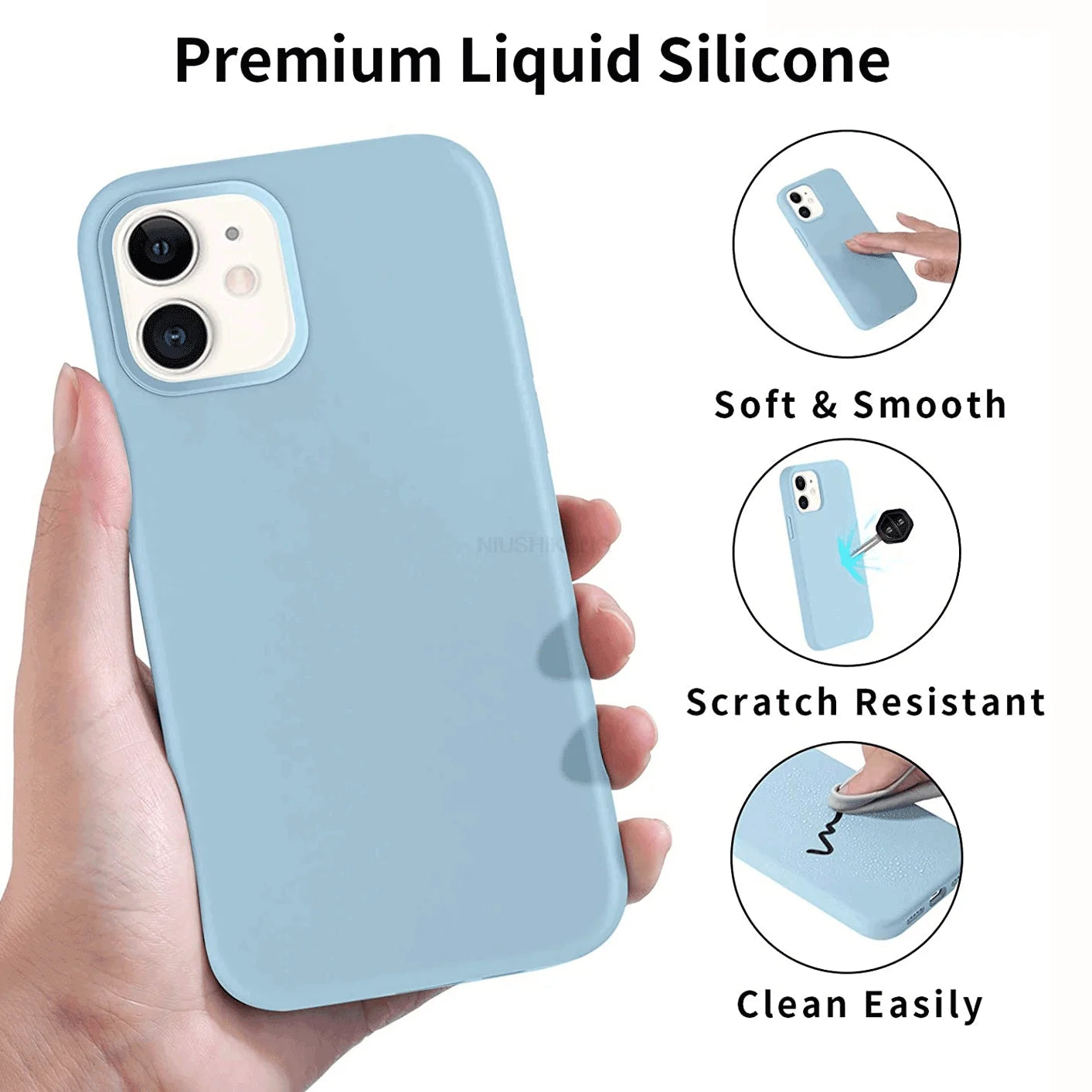 Liquid Silicone Case For Apple iPhone 15 16 14 13 12 11 17 Pro