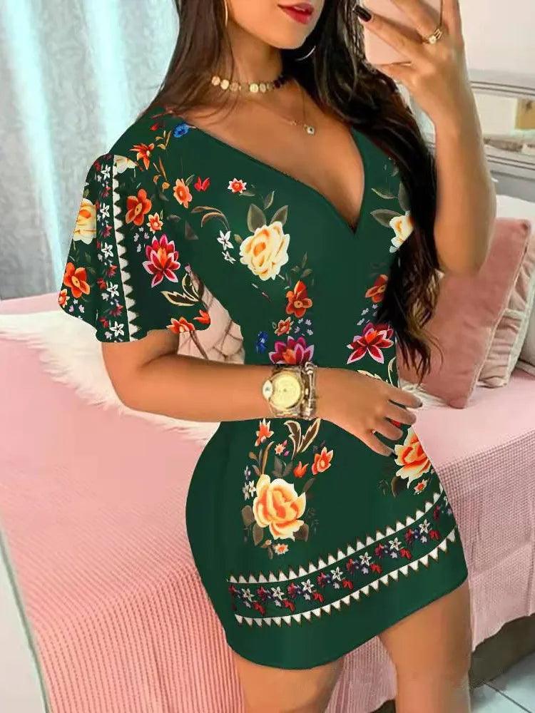 Floral Bodycon Mini Dress - IM PERKY Boutique