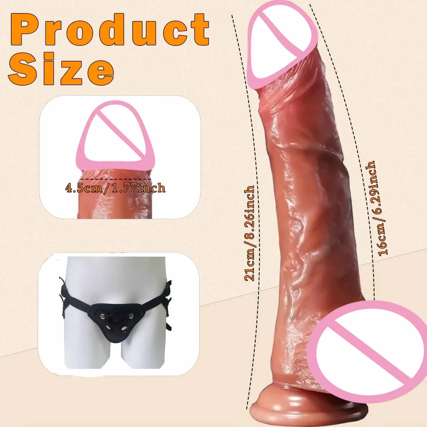 Realistic Vibrator Dildo Telescopic Female Vaginal Penetration