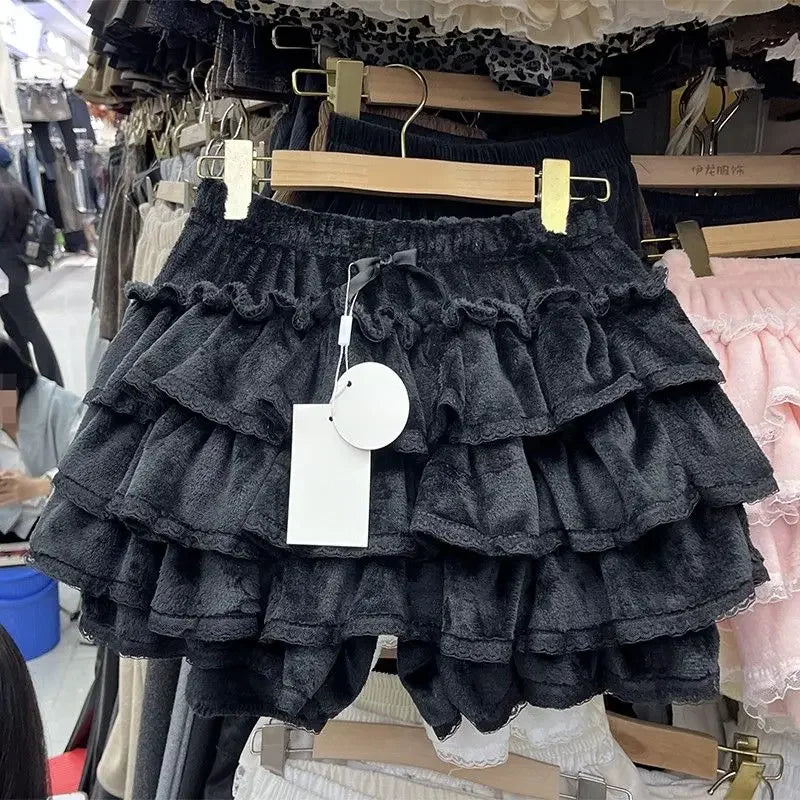 Japanese Y2k Cute Ruffled Plaid Skirt Punk Rock Subculture