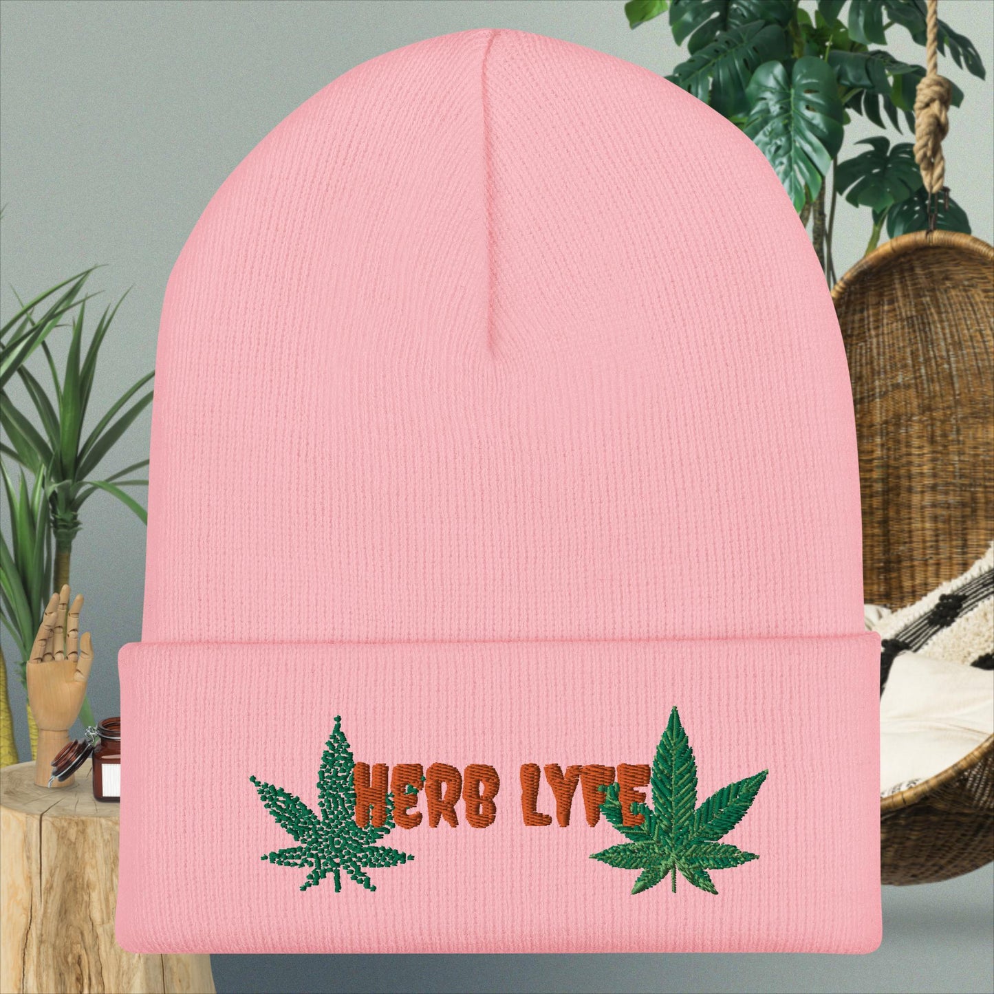 Herb Life Cuffed Beanie - IM PERKY Boutique