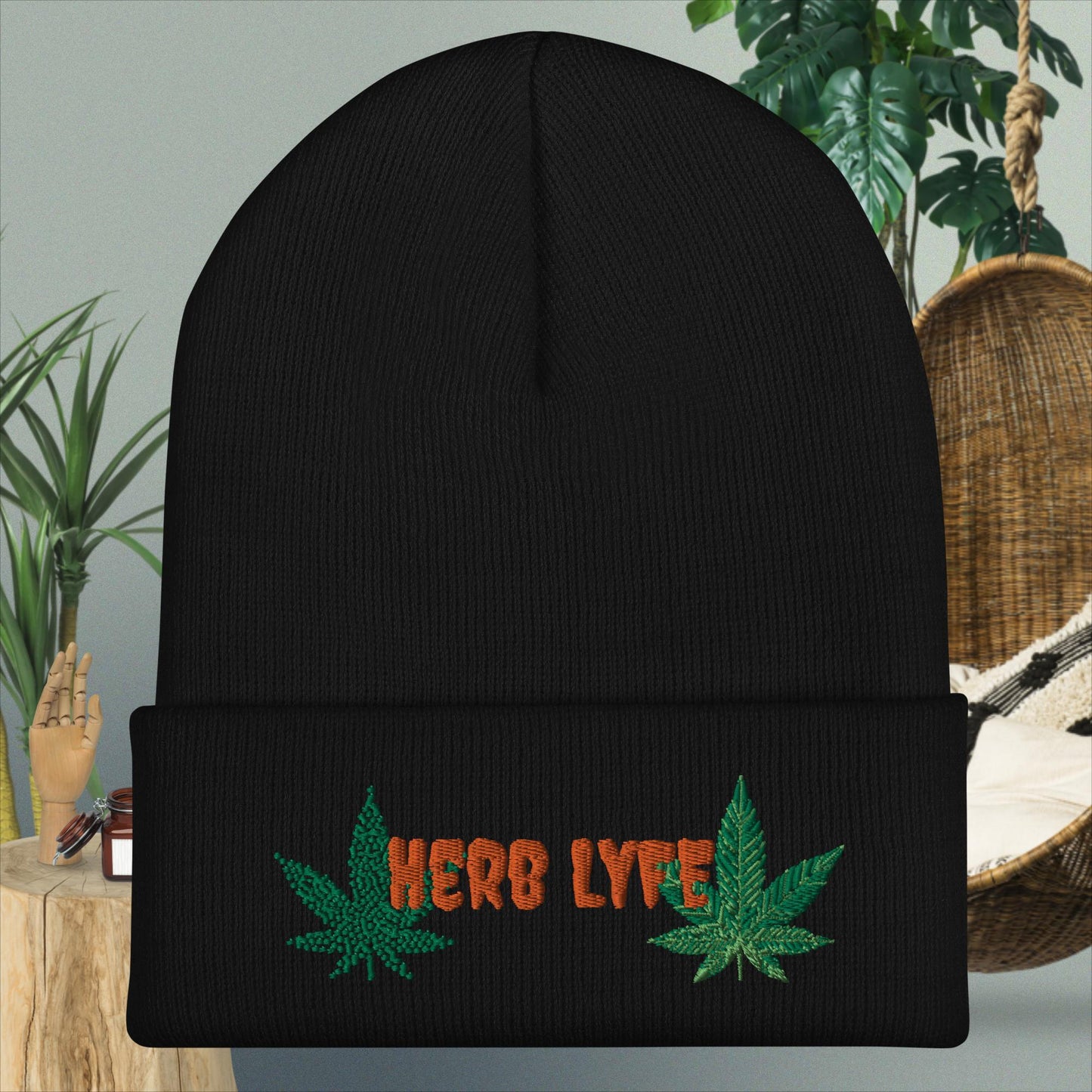 Herb Life Cuffed Beanie - IM PERKY Boutique