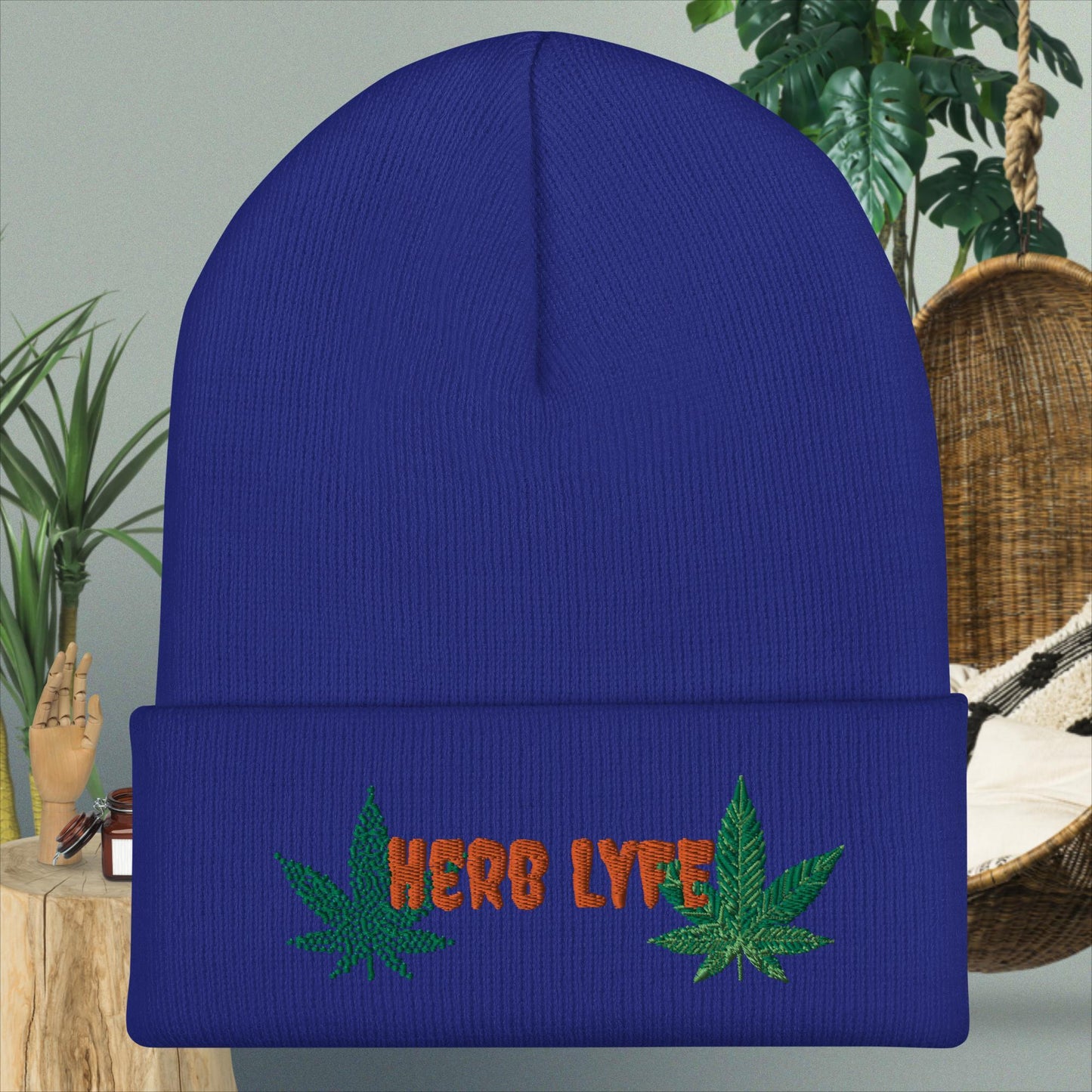 Herb Life Cuffed Beanie - IM PERKY Boutique