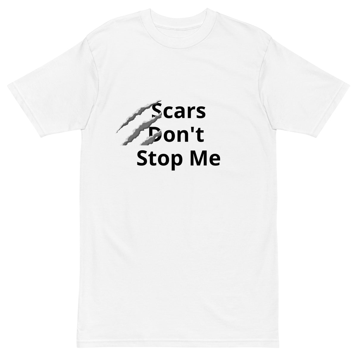 Men’s Scars Don't Stop Me premium heavyweight tee