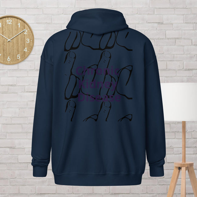 Middle Finger CKD Unisex heavy blend zip hoodie - IM PERKY Boutique
