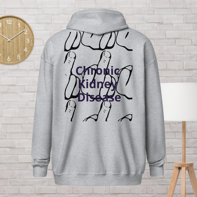 Middle Finger CKD Unisex heavy blend zip hoodie - IM PERKY Boutique