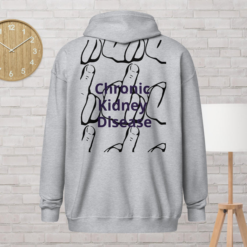 Middle Finger CKD Unisex heavy blend zip hoodie - IM PERKY Boutique