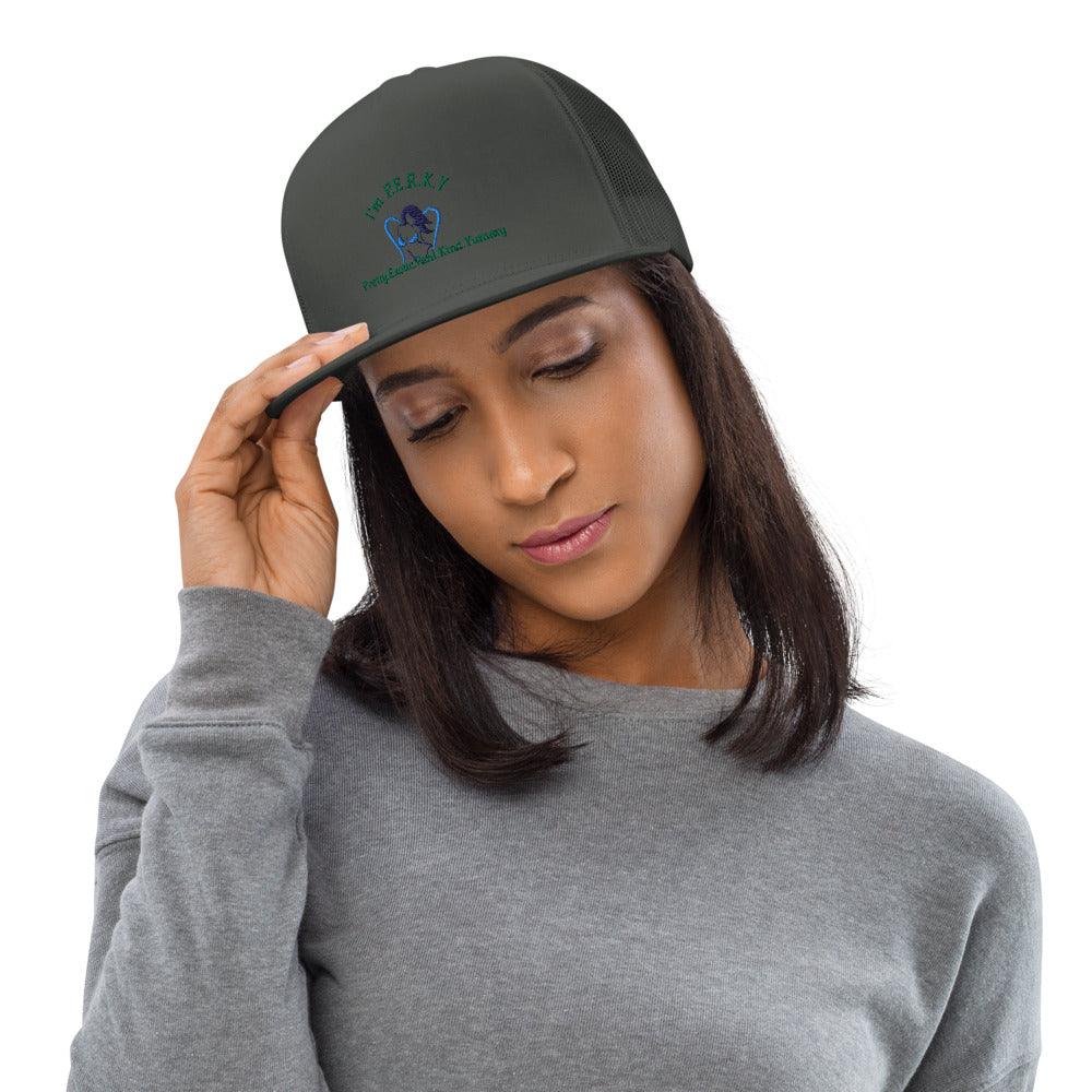 "I'm P.E.R.K.Y" Green Trucker Cap - Lady Vals Vanity