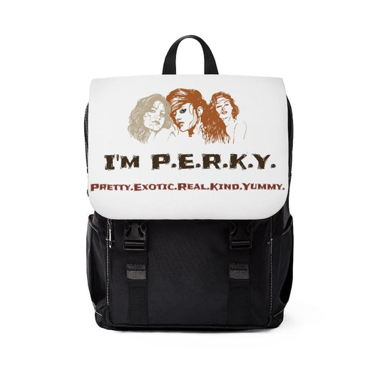 I'm P.E.R.K.Y. Unisex Casual Shoulder Backpack - Lady Vals Vanity