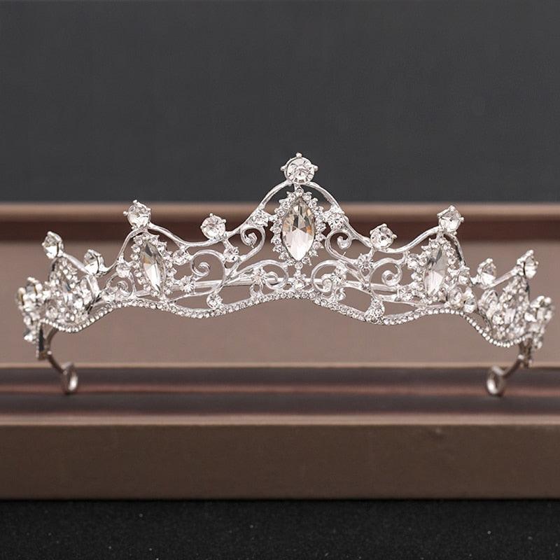 Wedding Crown Hair Jewelry Bridal Headpiece woman Baroque Rhinestones Crystal - "I'M PERKY" Boutique