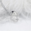 Chic Transparent Resin Round Ball Moon Pendant Necklace - Lady Vals Vanity