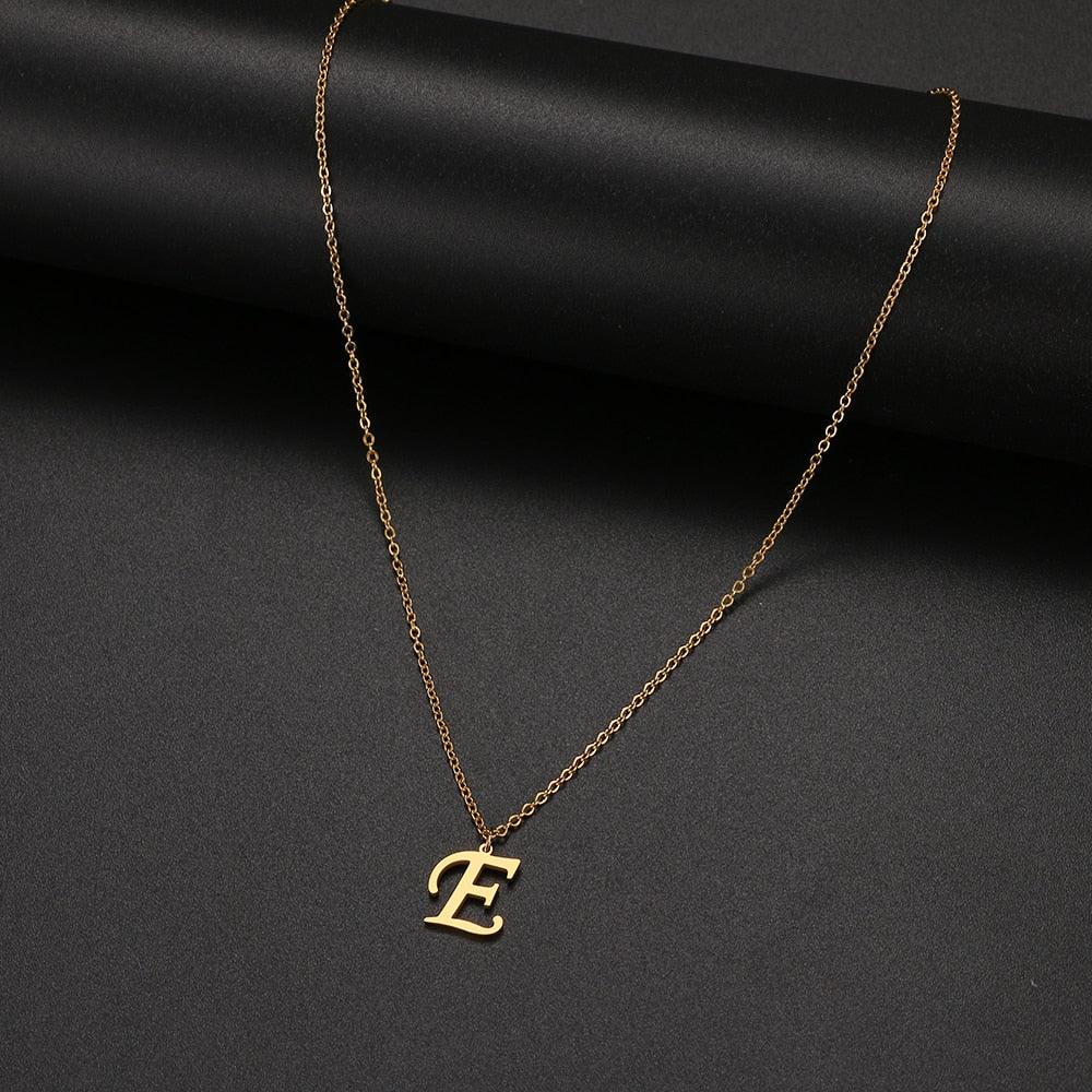 DOTIFI For Women A-Z Alphabet Letter Pendant Necklaces Personalization Stainless Steel Necklace Glamour Jewelry - Lady Vals Vanity