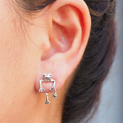 Cute Frog Earrings For Women Girls Animal Gothic Stud Earrings Piercing Female Korean Jewelry Brincos - Lady Vals Vanity