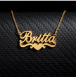 DOREMI Stainless Steel Custom Name Personalized Butterfly Name Necklaces for Women Jewelry Gold Filled Heart Statement Choker - Lady Vals Vanity