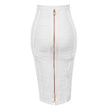 16 Colors Sexy Solid Zipper Orange Blue Black Red Bandage Skirt - Lady Vals Vanity