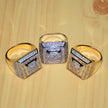Bubble Letter Mens Rings Gold Color Real Copper Material Iced Out Hip Hop Fashion Hip Hop Jewelry Size 7-12 - Lady Vals Vanity