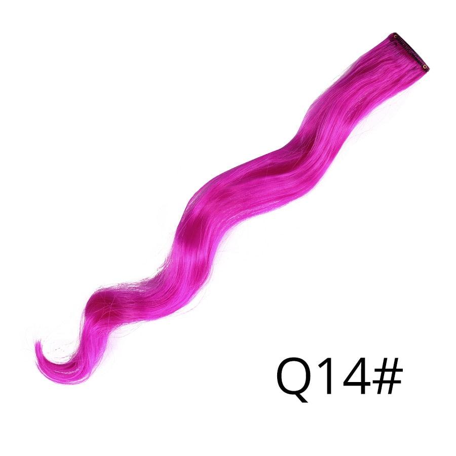 Alileader Synthetic Wavy One Clip In Hair Rainbow Color Curly Clip In One Piece Hair Extensions More Durable Long Curly Hairs - Lady Vals Vanity