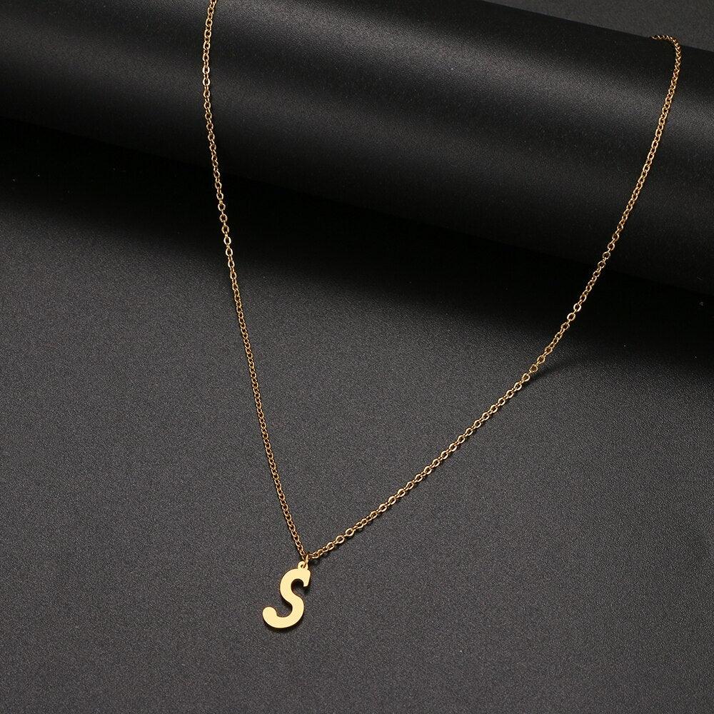 DOTIFI For Women A-Z Alphabet Letter Pendant Necklaces Personalization Stainless Steel Necklace Glamour Jewelry - Lady Vals Vanity