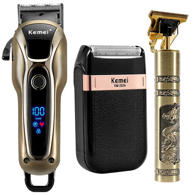 Professional Barber Hair Clipper Rechargeable Electric Finish Cutting Machine Beard Trimmer Shaver Cordless Corded - Lady Vals Vanity