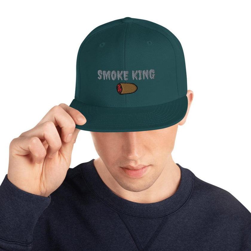 Smoke King (Gray Letters) Snapback Hat - 