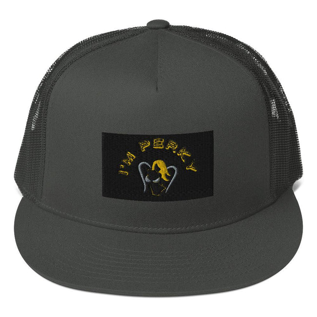 I'm Perky Black/Yellow Mesh Back Snap-back - Lady Vals Vanity