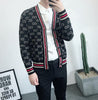 Autumn and Winter Men's Jacket V-neck Knitted Men's fashion trend Simple - Lady Vals Vanity