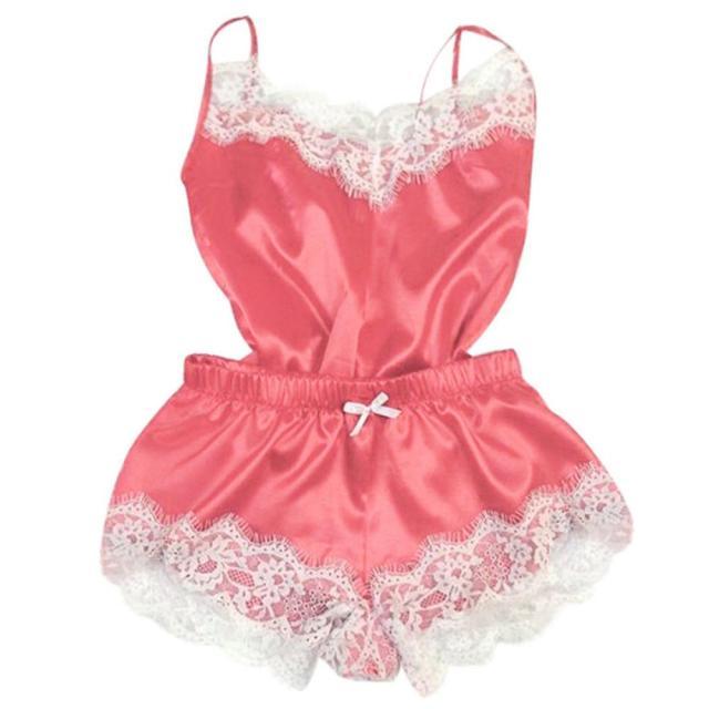 Sexy Lingerie Silk Satin Nightwear - 