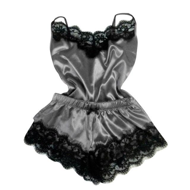 Sexy Lingerie Silk Satin Nightwear - 