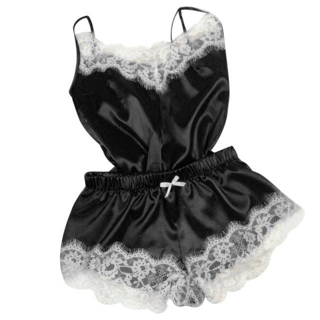 Sexy Lingerie Silk Satin Nightwear - 