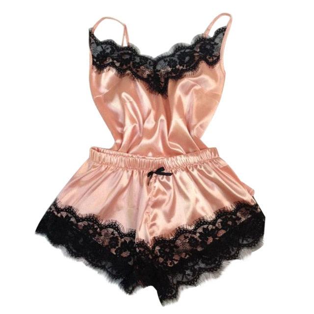 Sexy Lingerie Silk Satin Nightwear - 