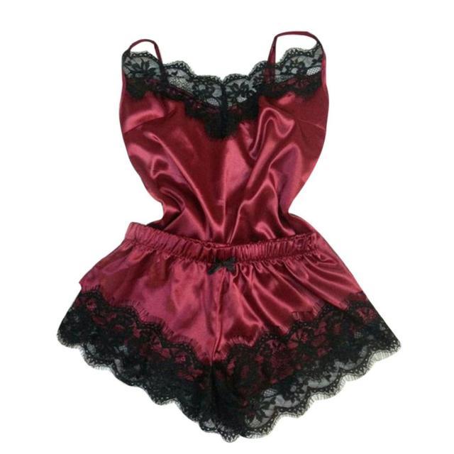 Sexy Lingerie Silk Satin Nightwear - 