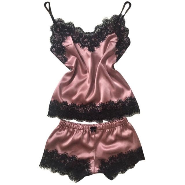 Sexy Lingerie Silk Satin Nightwear - 