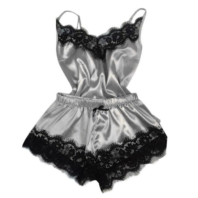 Sexy Lingerie Silk Satin Nightwear - 