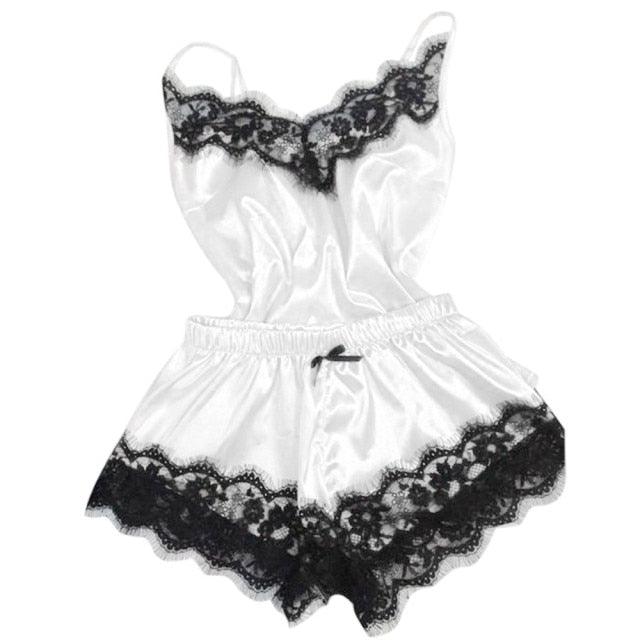 Sexy Lingerie Silk Satin Nightwear - 