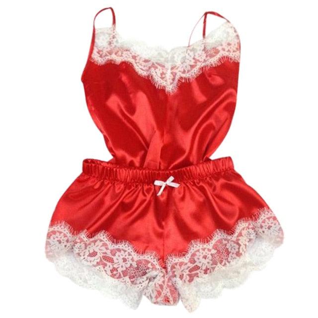 Sexy Lingerie Silk Satin Nightwear - 