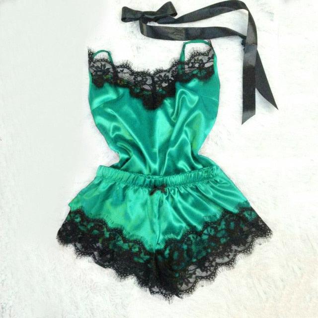 Sexy Lingerie Silk Satin Nightwear - 