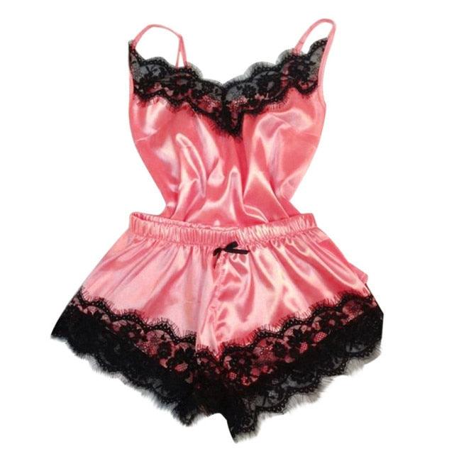 Sexy Lingerie Silk Satin Nightwear - 