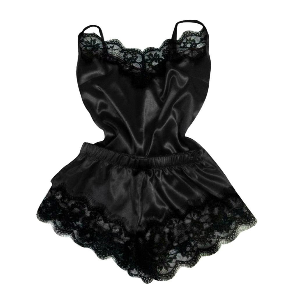 Sexy Lingerie Silk Satin Nightwear - 
