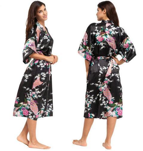 Women Satin Robe Silk Robes Night - Lady Vals Vanity