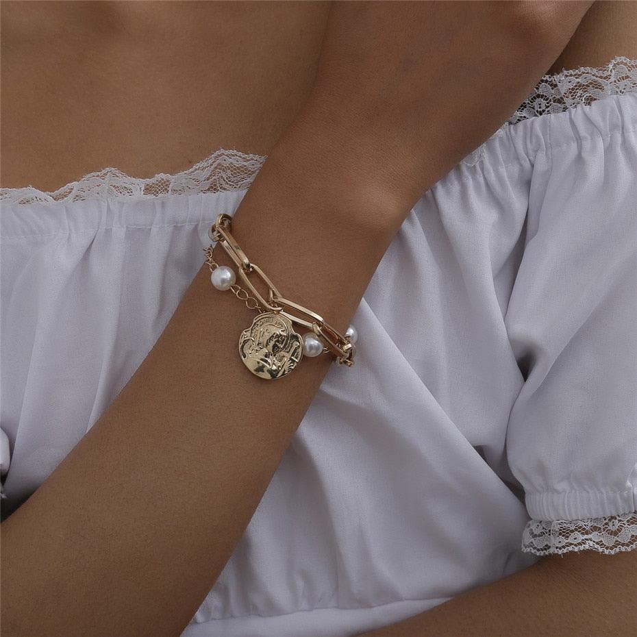 High Quality Charm Imitation Pearl Bracelet Bangle for Women - Lady Vals Vanity