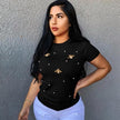 Pearl Beading Tshirt - Lady Vals Vanity