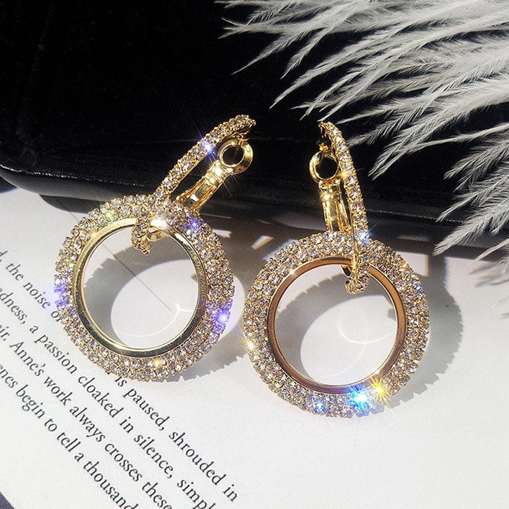 IPARAM Fashion Luxury Rhinestone Drop Earrings - Lady Vals Vanity