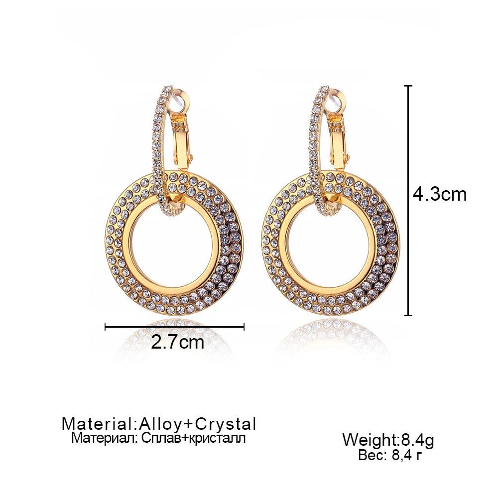 IPARAM Fashion Luxury Rhinestone Drop Earrings - Lady Vals Vanity