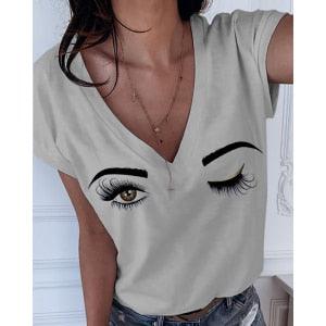 2021 Summer Eyebrows Eyes Deep V-neck - Lady Vals Vanity