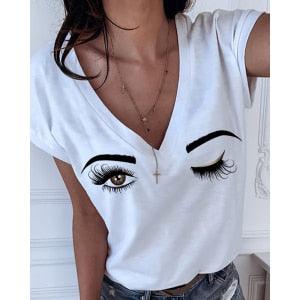 2021 Summer Eyebrows Eyes Deep V-neck - Lady Vals Vanity