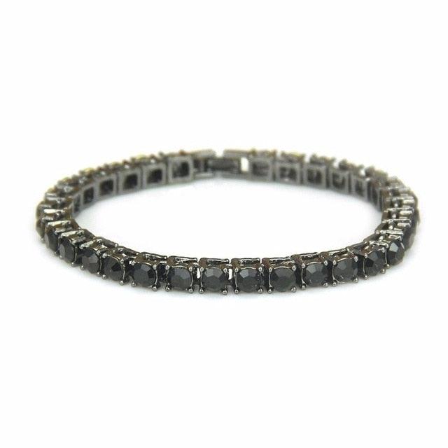 Men Bracelet Iced Out Single Row Rhinestones - Lady Vals Vanity