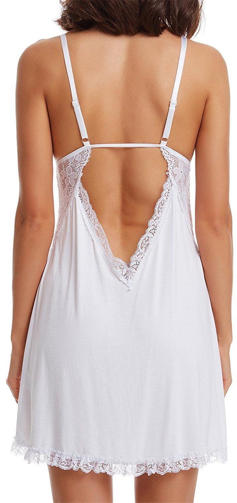 Women Sexy Lace Nightgown (FITS SMALLER THAN USUAL) - Lady Vals Vanity